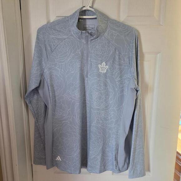 Jackets & Blazers - Adidas Maple Leaf Fans - Get Ready for Round 2 Ladies 1/4 Zip Jacket‎ L